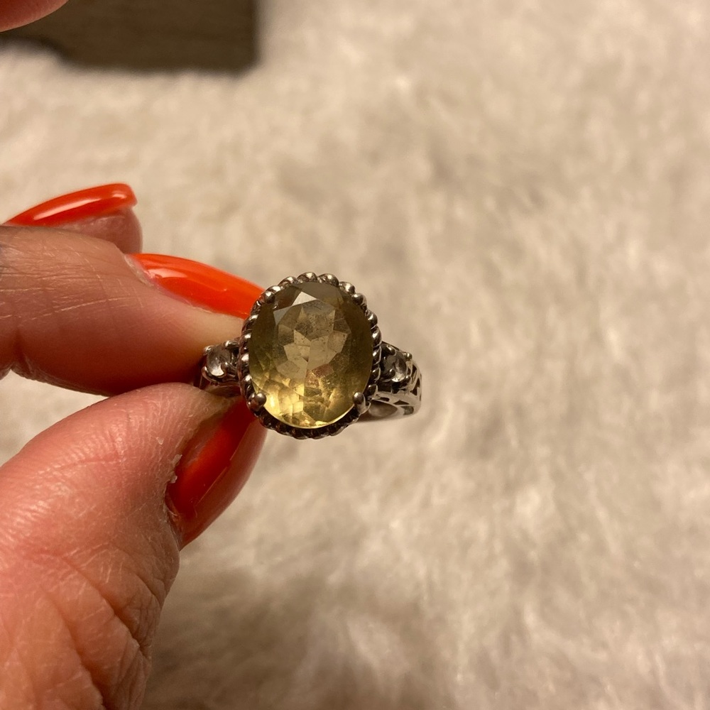 Circle Shape 925 Silver Ring Size 6 - image 2